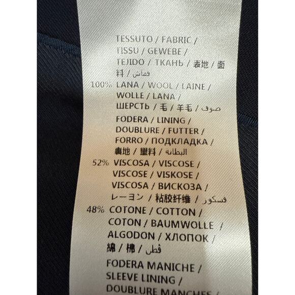 Stella McCartney Blue Gold Long Sleeve Double Breasted Blazer Coat Jacket Sz 14 - Picture 5 of 5